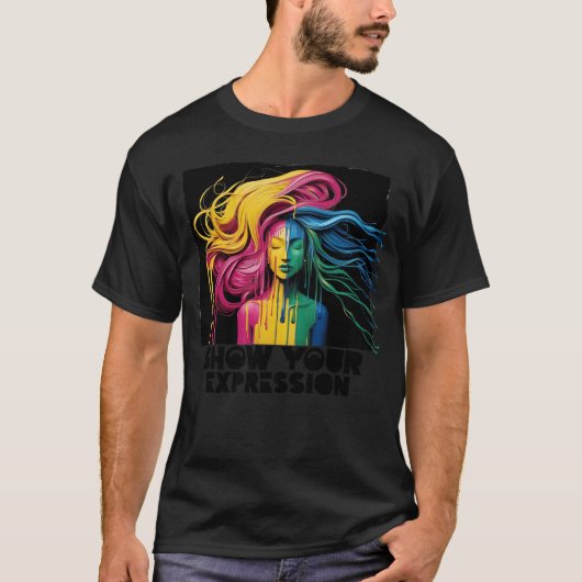 表情を面白く見せて Tシャツ (正面)
