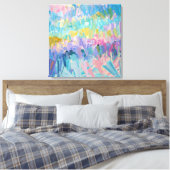 表情豊かなカラフル葉 キャンバスプリント (インサイチュ (寝室))