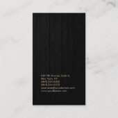 表情豊かなルックウッドグレーブラックレッドプロフェッショナル 名刺 (裏面)