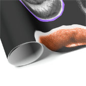 表情豊かな唇のラッピング紙 ラッピングペーパー (ロールコーナー)