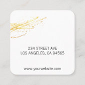 表情豊かな金ゴールドナイフ(エグゼクティブ) スクエア名刺 (裏面)