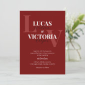 表情豊かな黒と赤結婚の 招待状 (スタンド正面)