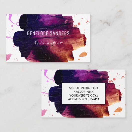 表情豊かな 名刺 (正面/裏面)