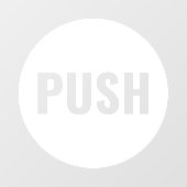 表情豊モダンかなホワイトプッシュビジネスストアドア ウィンドウサイン (シート)