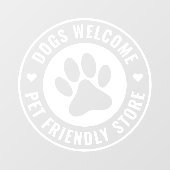 表情豊モダンかな犬ウェルカムペットスフレンドリートア ウィンドウサイン (シート)