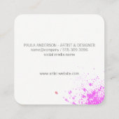 表情豊絵を描かなテクスチャサロンシアー スクエア名刺 (裏面)