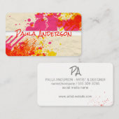 表情豊絵を描か | クリエイティブ芸術 名刺 (正面/裏面)