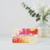 表情豊絵を描か | クリエイティブ芸術 名刺 (スタンド正面)