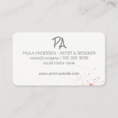 表情豊絵を描か | クリエイティブ芸術 名刺 (裏面)