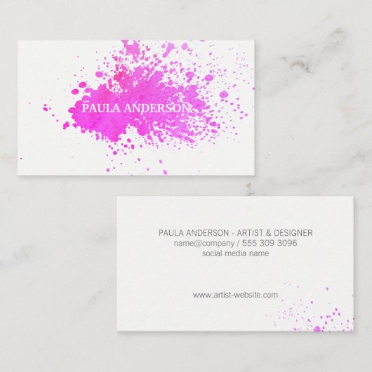 表情豊絵を描か 名刺 (正面/裏面)