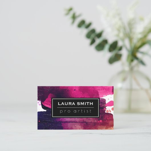 表情豊絵を描か 名刺 (スタンド正面)