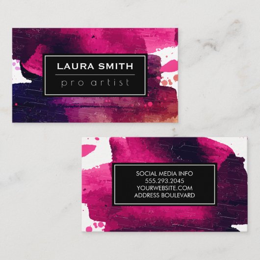 表情豊絵を描か 名刺 (正面/裏面)