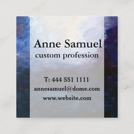 表情豊芸術的かな名刺 スクエア名刺 (裏面)