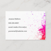 表情豊芸術的かな明るい 名刺 (裏面)