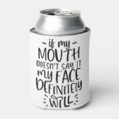 表情、沈黙、静かな 缶クーラー (缶正面)