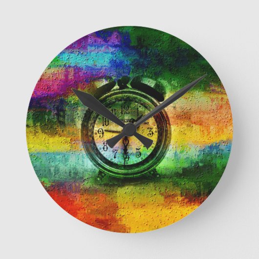 表現と共産の技術 | Zazzle_Growshop。 ラウンド壁時計 (正面)