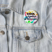 表現の自由が冷却して下さい、あります 缶バッジ (インサイチュ)