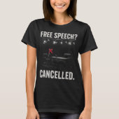 表現の自由が取り消された抗議 Tシャツ (正面)
