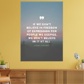 表現の自由引用文バイノームチョムスキー キャンバスプリント (インサイチュ (リビング))