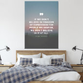 表現の自由引用文バイノームチョムスキー キャンバスプリント (インサイチュ (寝室))