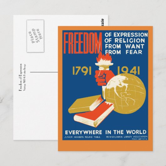 表現の自由 ポストカード (正面/裏面)