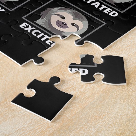 表現は遅く怠惰な怠惰な怠け者の気分 ジグソーパズル (側面)