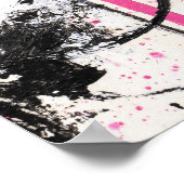 表現わびサビ黒抽象芸術絵を描ズ ポスター (角)