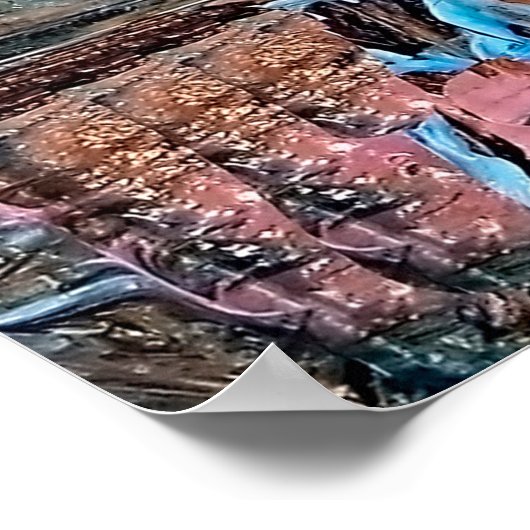 表現エンボスのペースト絵を描的な油とレリーフ、 浮き彫り。 ポスター (角)