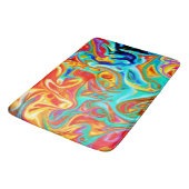 表現カラフル抽象化パターン バスマット (アングル)