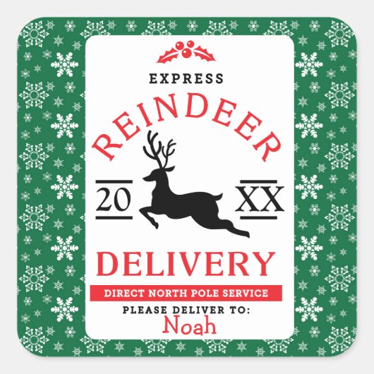 表現デリパーソナライズされたー スクエアシール (正面)