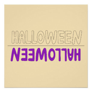 表現ハロウィーンタイポグラフィと秋Vibes ポスター