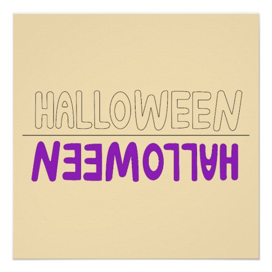 表現ハロウィーンタイポグラフィと秋Vibes ポスター (正面)