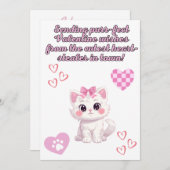 表現ハートを溶かす子猫をテーマにした愛 シーズンカード (正面/裏面)