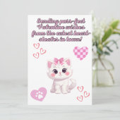 表現ハートを溶かす子猫をテーマにした愛 シーズンカード (スタンド正面)