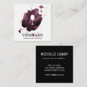 表現ブラシ仕上げテクスチャ/ワイングラス スクエア名刺 (正面/裏面)