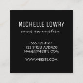 表現ブラシ仕上げテクスチャ/ワイングラス スクエア名刺 (裏面)