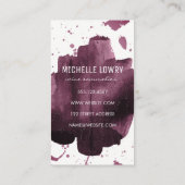 表現ブラシ仕上げテクスチャ/ワインボトルとガラス 名刺 (裏面)