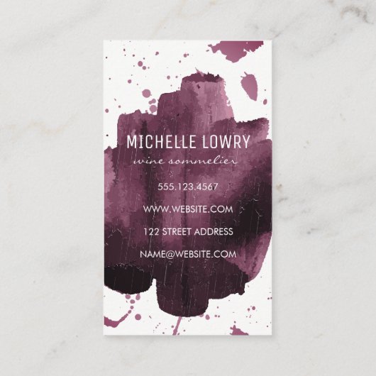 表現ブラシ仕上げテクスチャ/ワインボトルとガラス 名刺