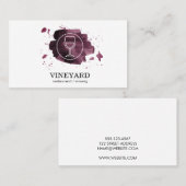 表現ブラシ仕上げワイングラスのアイコンラインアート 名刺 (正面/裏面)