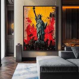 表現主義の自由の女神 – アーはっきりしたト ポスター