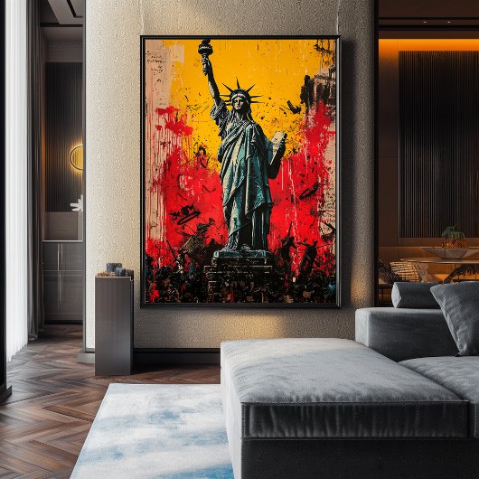 表現主義の自由の女神 – アーはっきりしたト ポスター