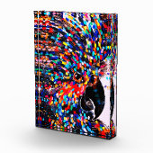 表現主義の鮮やかな熱帯鳥の壁画 フォトブロック (右)