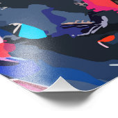 表現主義の鮮やかな熱帯鳥の壁画 フォトプリント            (角)