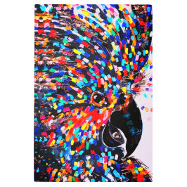 表現主義の鮮やかな熱帯鳥の壁画 メタルプリント