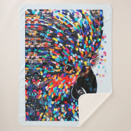 表現主義の鮮やかな熱帯鳥ウォールアート シェルパブランケット