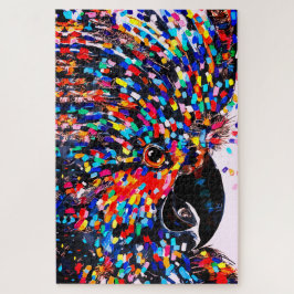表現主義の鮮やかな熱帯鳥ウォールアート ジグソーパズル