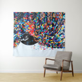 表現主義の鮮やかな熱帯鳥ウォールアート タペストリー (インサイチュ(横))