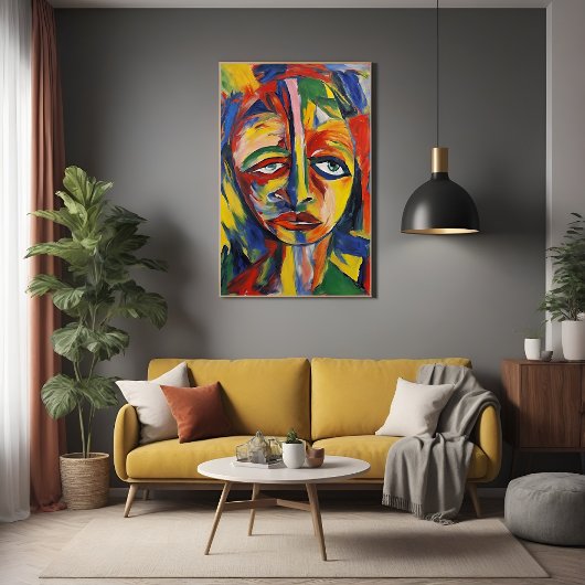 表現主義はっきりしたポートレート情緒的抽象芸術アート ポスター