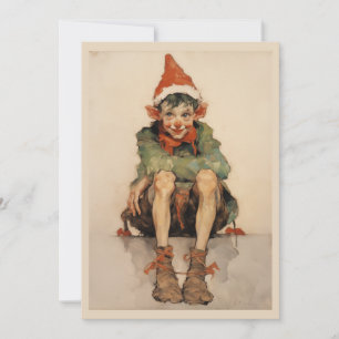 表現主義クリスマス小妖精や小人1 シーズンカード