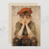 表現主義クリスマス小妖精や小人2 シーズンカード (正面/裏面)